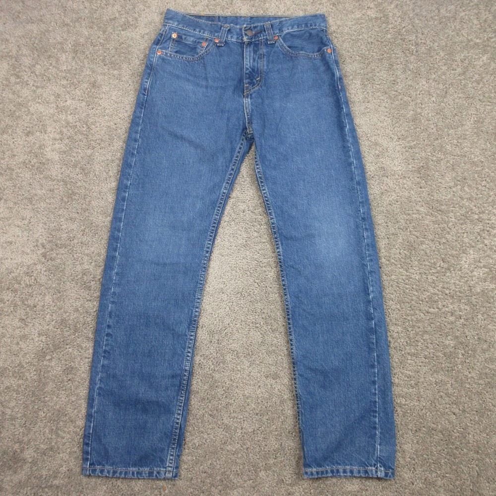 Levis‎ Jeans Mens 32x32 Blue 505 Regular Straight All Cotton Faded Denim Pants